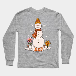 Leo Snowman Long Sleeve T-Shirt